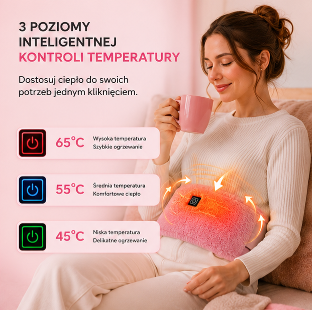 Elektryczny pas grzewczy 3-stopniowy USB