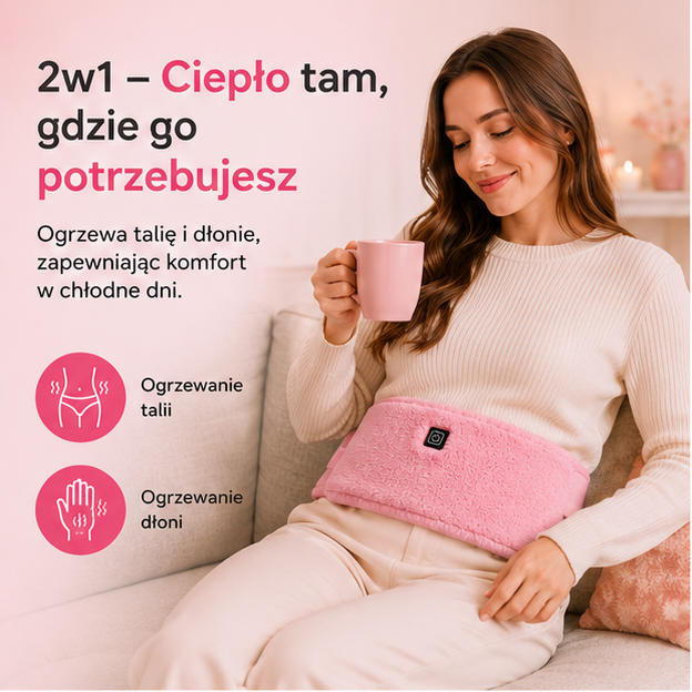 Elektryczny pas grzewczy 3-stopniowy USB